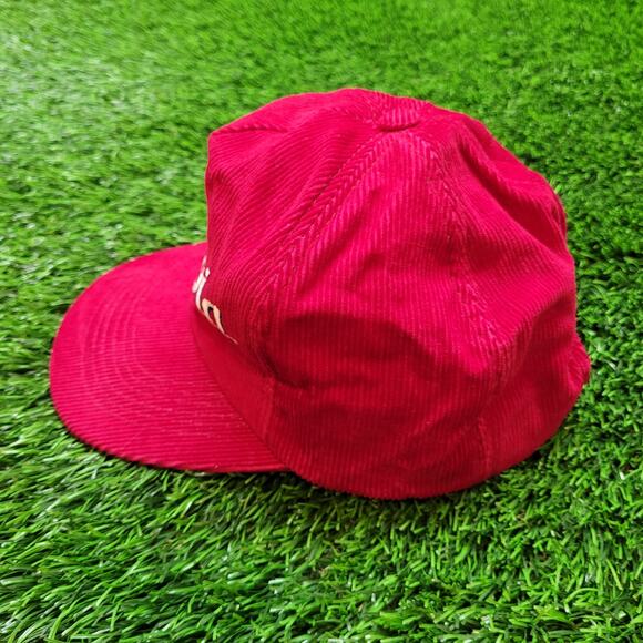 VTG 80s Corduroy Sequoia Embroidered Snapback Hat Made in Korea - Picture 3 of 6